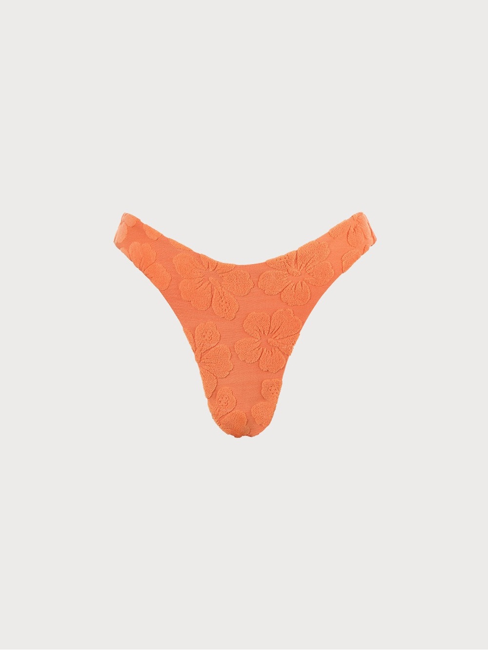 Berlook Floral Jacquard High Cut Bikini Bottom